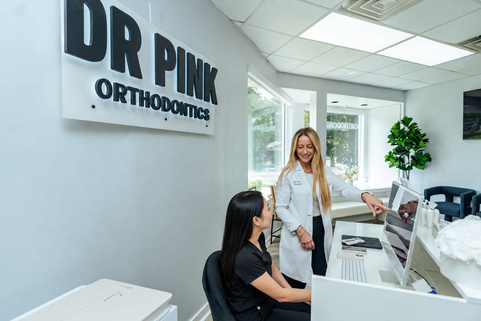 Front desk at Dr. Pink Orthodontics