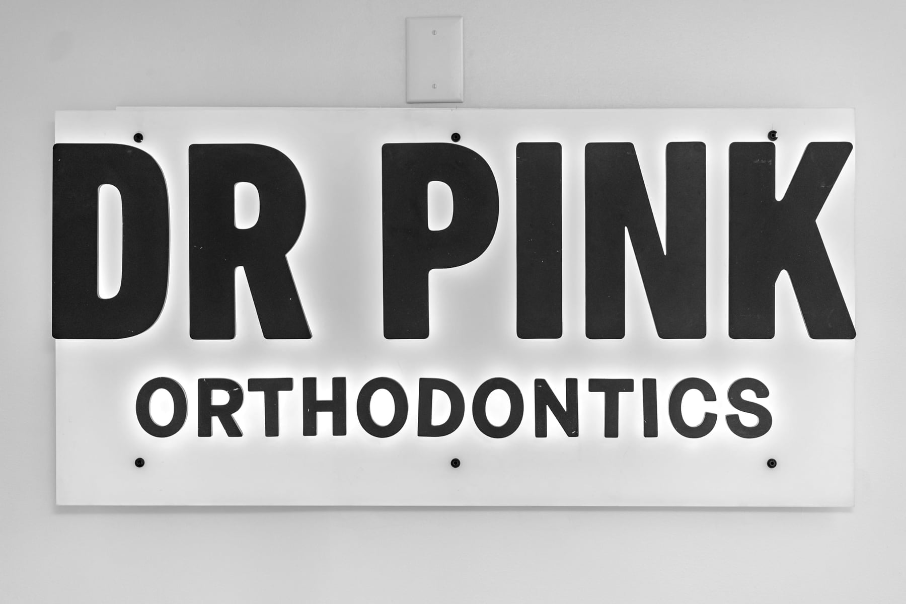 Dr. Pink Orthodontics sign